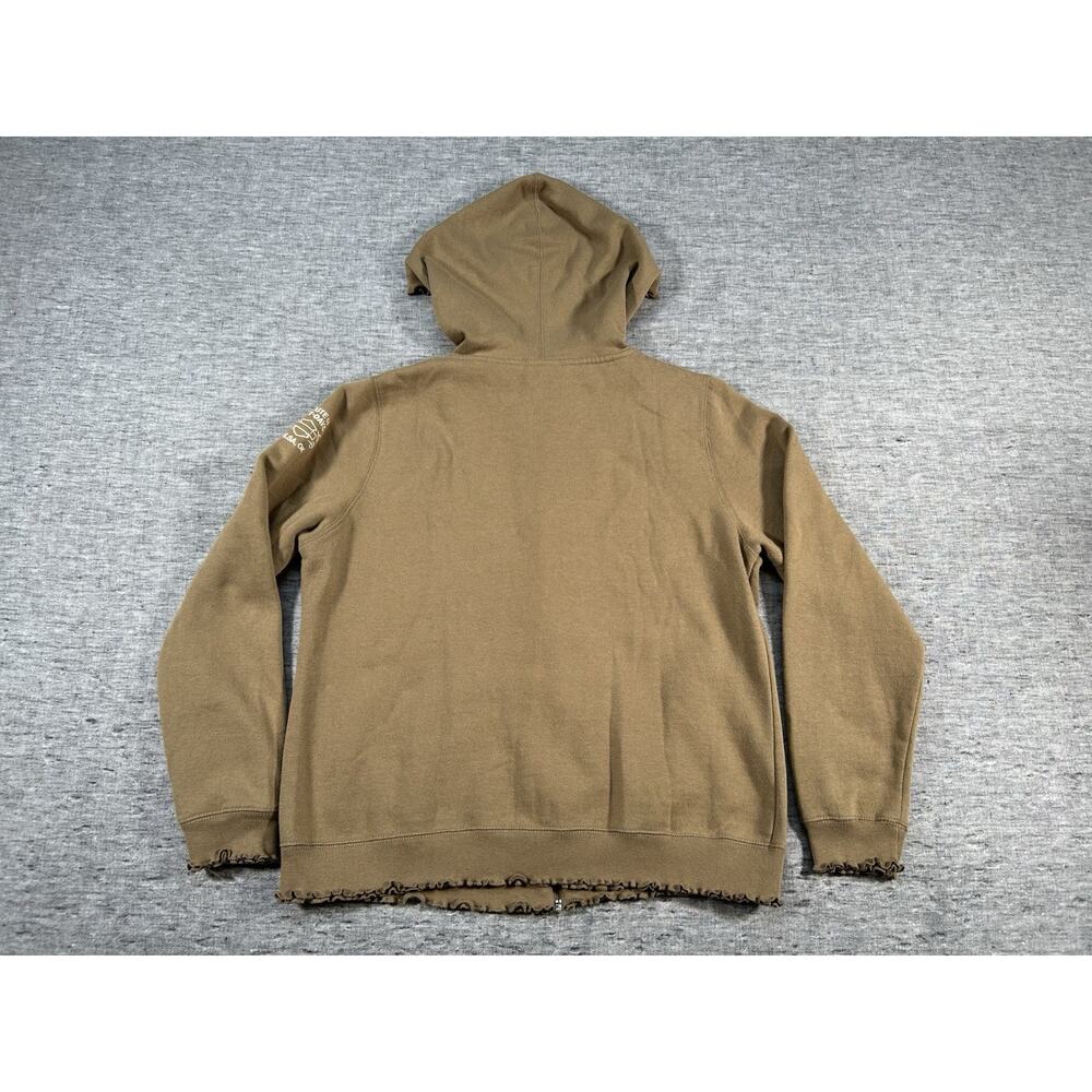 Harley Davidson Sweatshirt Zip Hoodie Womens Large Cotton Blend Route 66 Ruffles - Picture 11 of 13